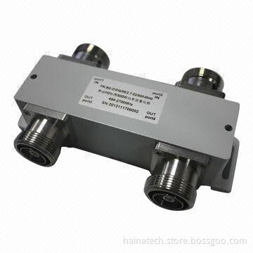 Microwave 3dB Hybrid Coupler, 698-2700MHz High-intermodulation, Sized 187.5 x 42 x 34mm